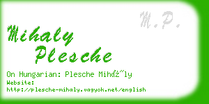 mihaly plesche business card